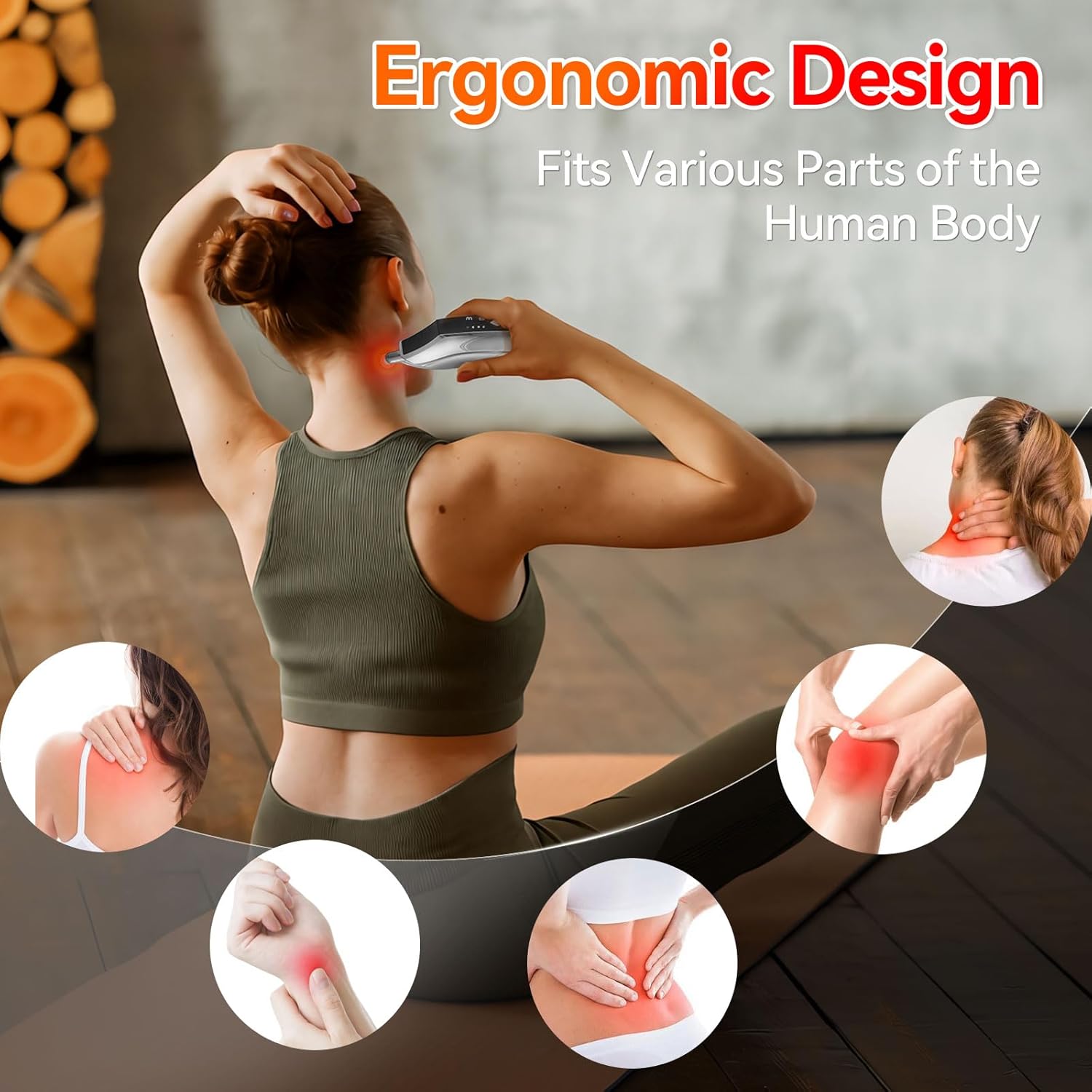 Muscle Scraper Tool,Electric Fascial Knife for Deep Tissue Massage - 4 Modes 3 Heating 3 Vibration,Electric Gua Sha,Myofascial Release Tool for Whole Body - Image 6