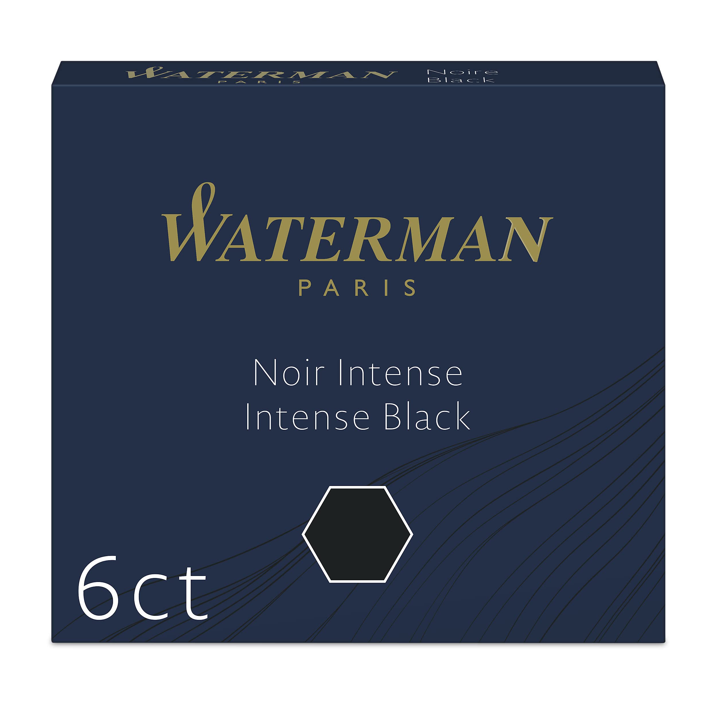 Mini Lady Fountain Pen Ink Cartridges - Box of 6, Intense Black (S0110940) by Waterman