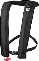 Bluestorm Cirro 26 USCG Approved Inflatable Life Jacket for Adults - Automatic/Manual 26lbs Buoyancy Apex Black PFD