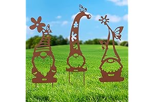 ATDAWN Spring Gnome Decorations, the Perfect Metal Gnomes Garden Decorations