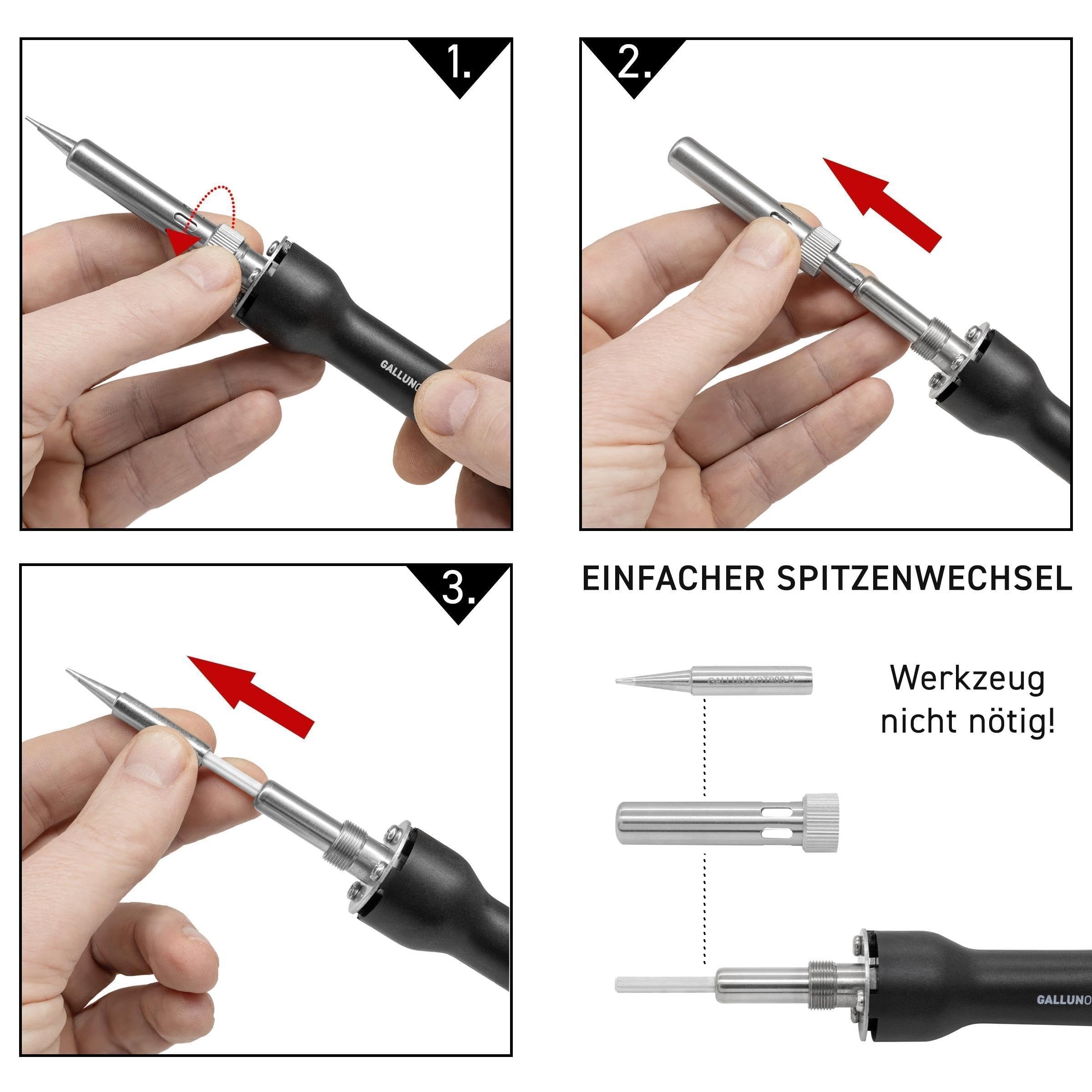 Temperatur geregelter Lötkolben – 150 Watt, 80° - 480°C, mit LCD-Display – temperaturgeregelt, mit Kalibrierfunktion, 230V - GOSprint150