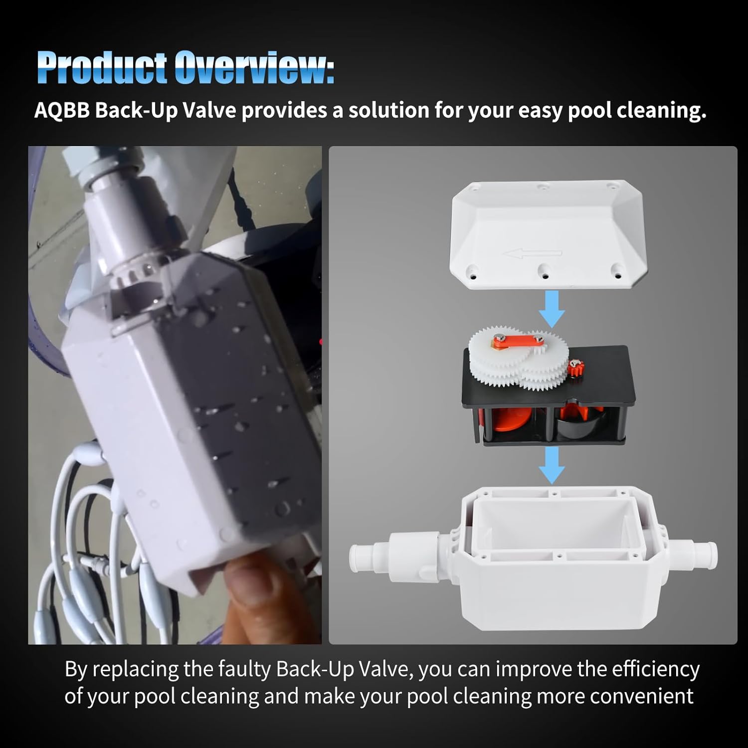 E10 Back-Up Valve Compatible with Pentair Kreepy Krauly Automatic Pool Cleaner,Fit for Legend 3 & 4 Wheel Platinum and Platinum Truck Series Pressure Side Automatic Pool Cleaners