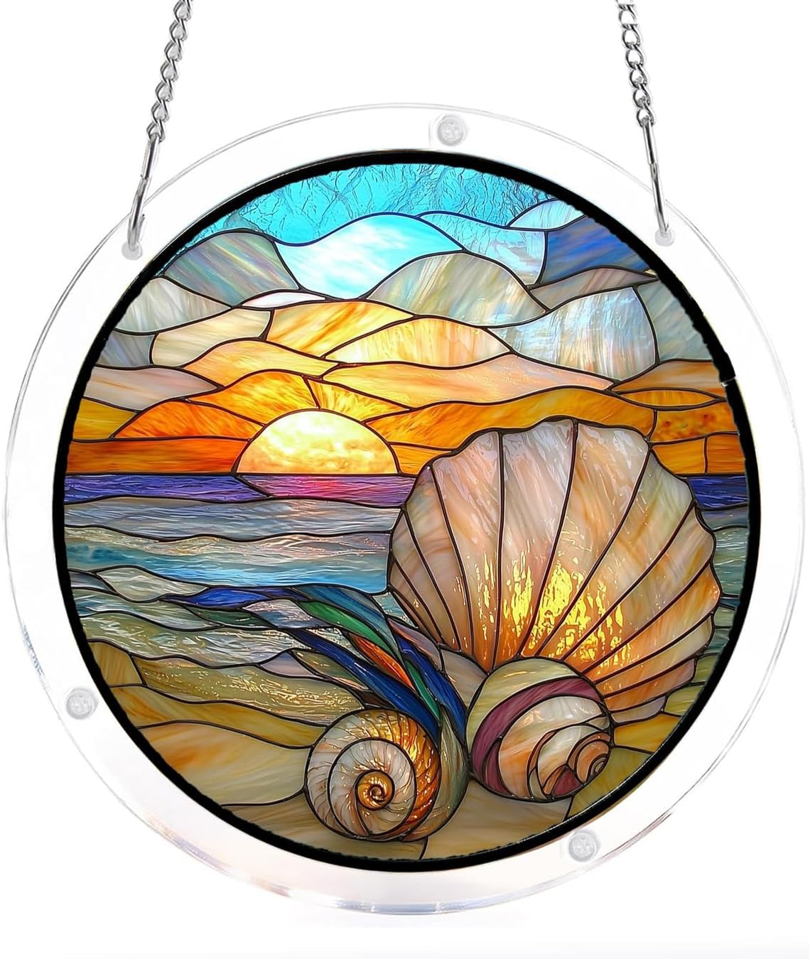 Beach Shells Acrylic Jigsaw Puzzle for Adults,83 Piece Acrylic Puzzle 7.4in