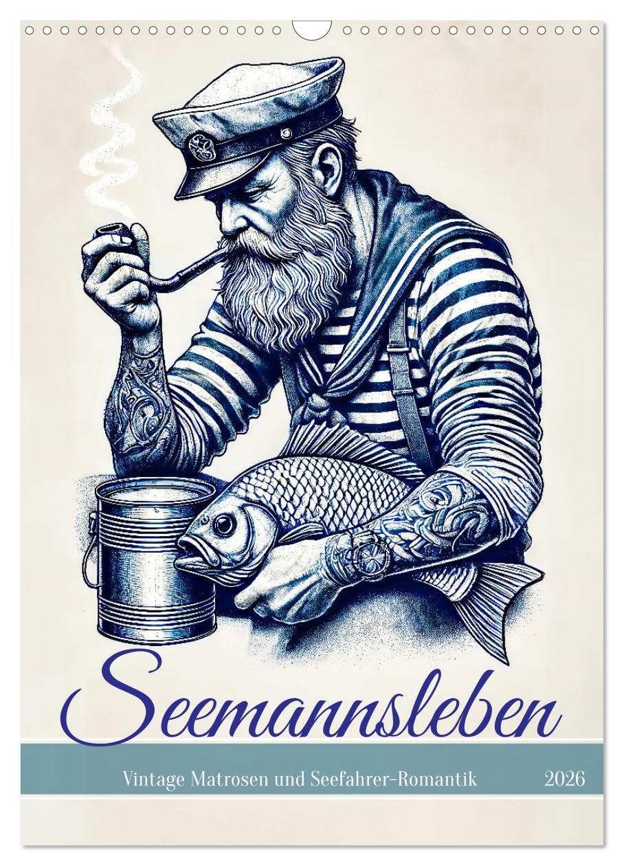Sailor's life - vintage sailors and seafaring romance UK-Version (Wall Calendar 2026 DIN A3 Portrait), CALVENDO 12 Month Wall Calendar โ image 1
