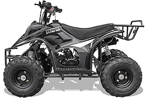 MotoTec Rex 110cc 4-Stroke Kids Gas Powered Side by Side ATV Black
