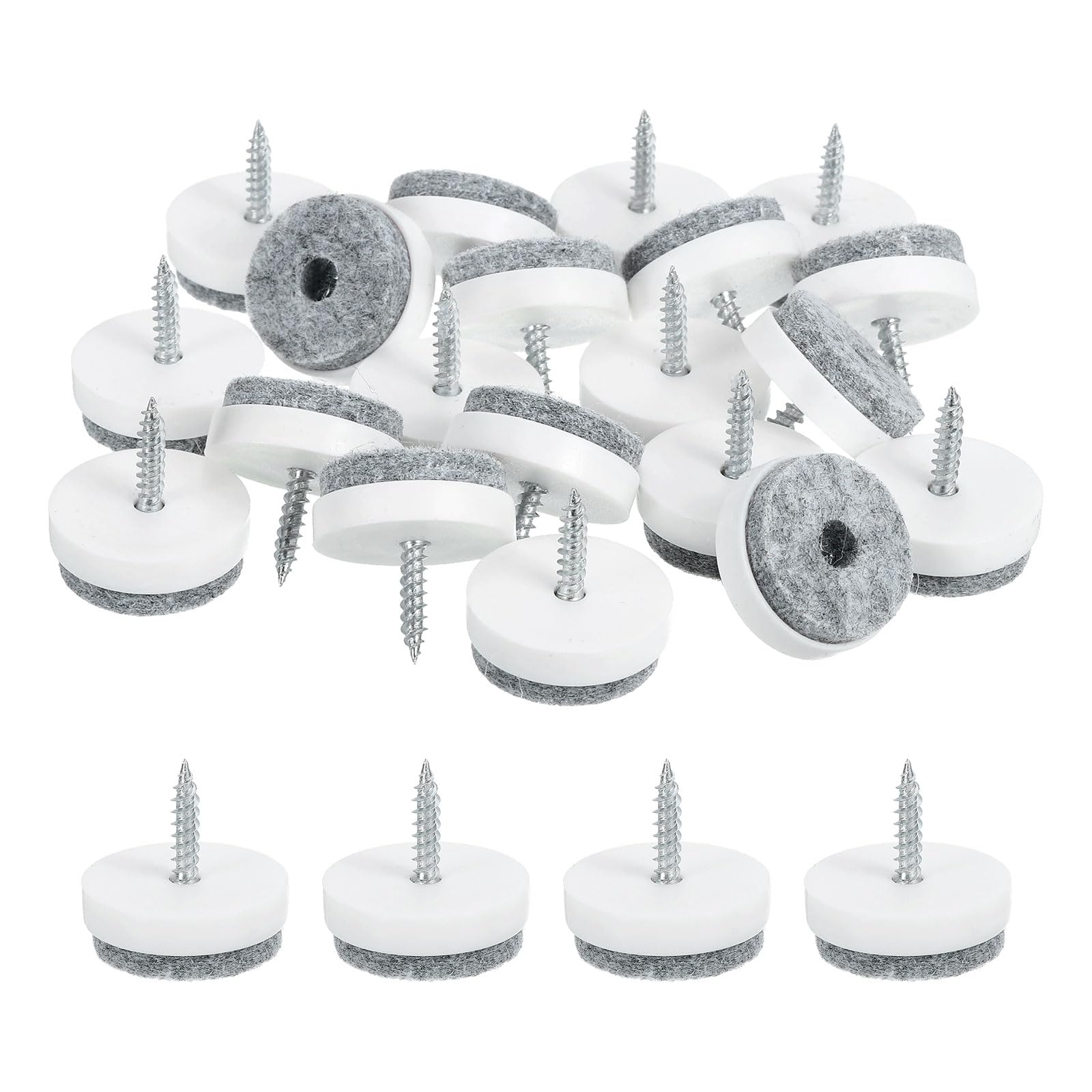 Protectores de suelo para patas de silla, 40 deslizadores de fieltro blanco de 25mm para hogar
