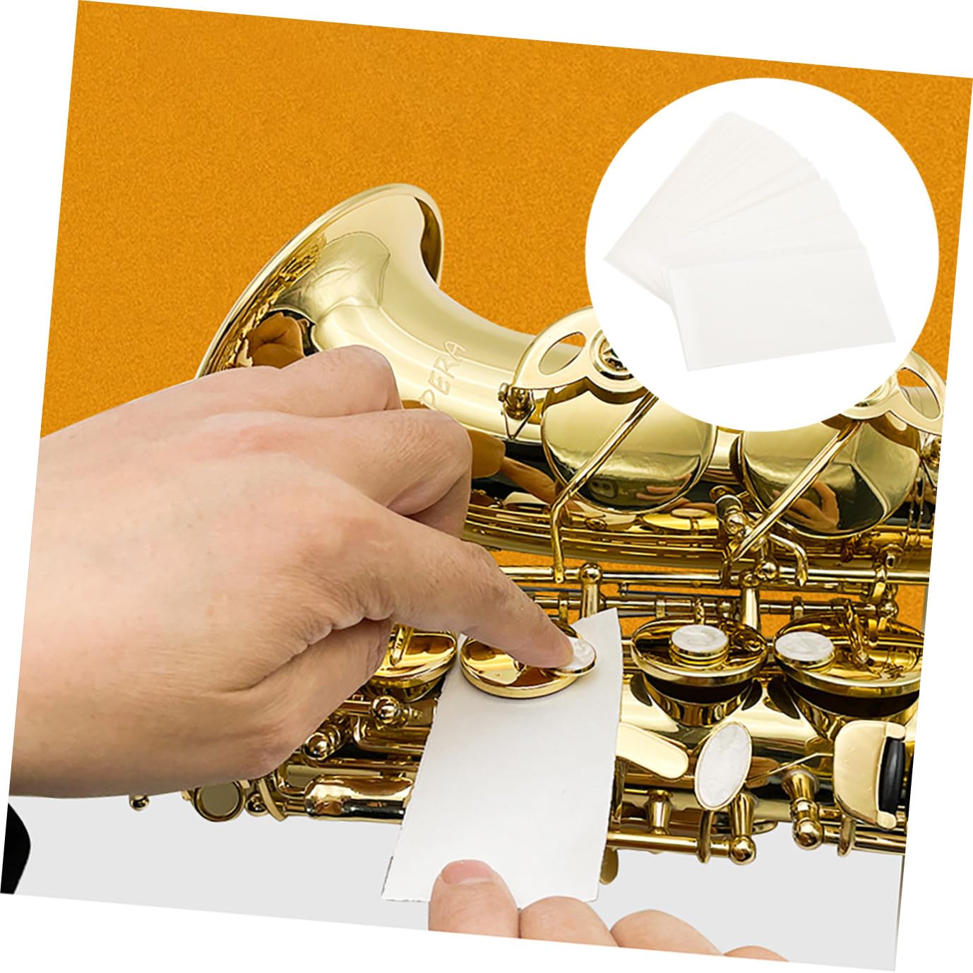 TOYANDONA 500piezas Papel Absorbente Práctico Para Mantenimiento De Instrumentos De Viento Limpieza Eficaz De Almohadillas De Saxofón y Flauta
