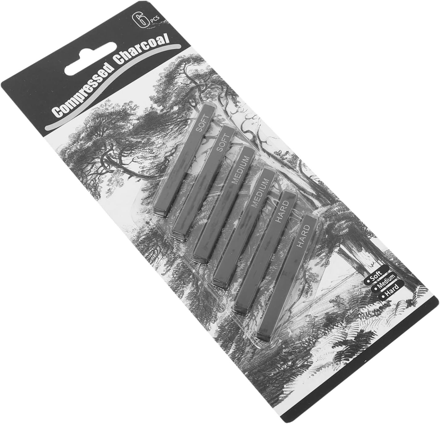 ABOOFAN 12pcs Compressed Charcoal Rods for Sketching Drawing Shading Charcoal Sticks Art Supplies for Artists Students Beginners Compact Practical