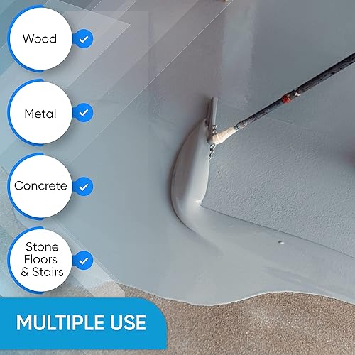 Miniatura 5 de Slip Doctors Imprimación de pintura epoxi (galón) para madera, metal y hormigón, ideal para pisos y escaleras exteriores e interiores, secado rápido