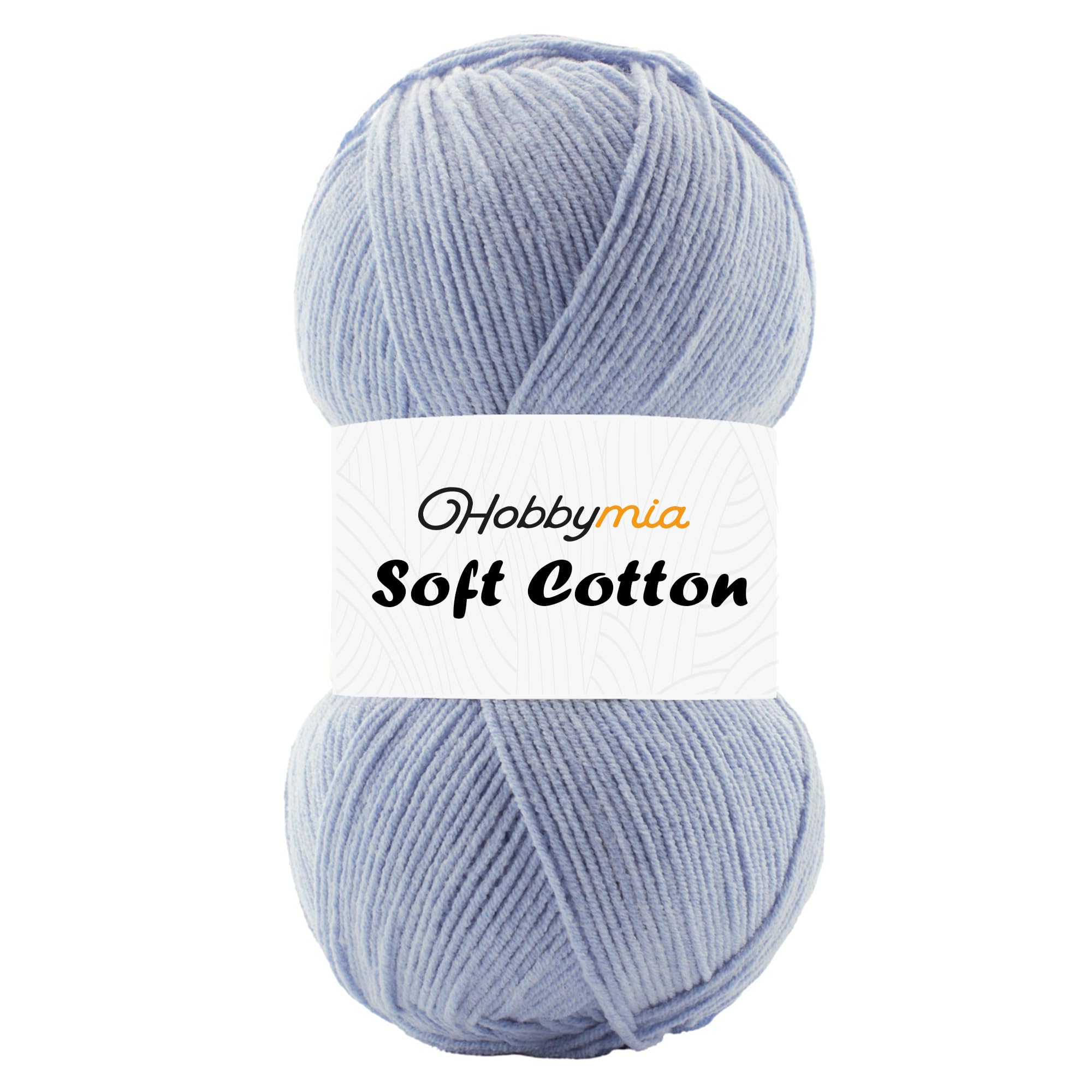 Soft Cotton Blend Crochet Yarn – Sport Weight Yarn for Crochet & Knitting – 100g / 361yds – 55% Cotton 45% Acrylic – Ideal for Amigurumi & Baby Projects (Blue - Light Blue, 1 Skein)