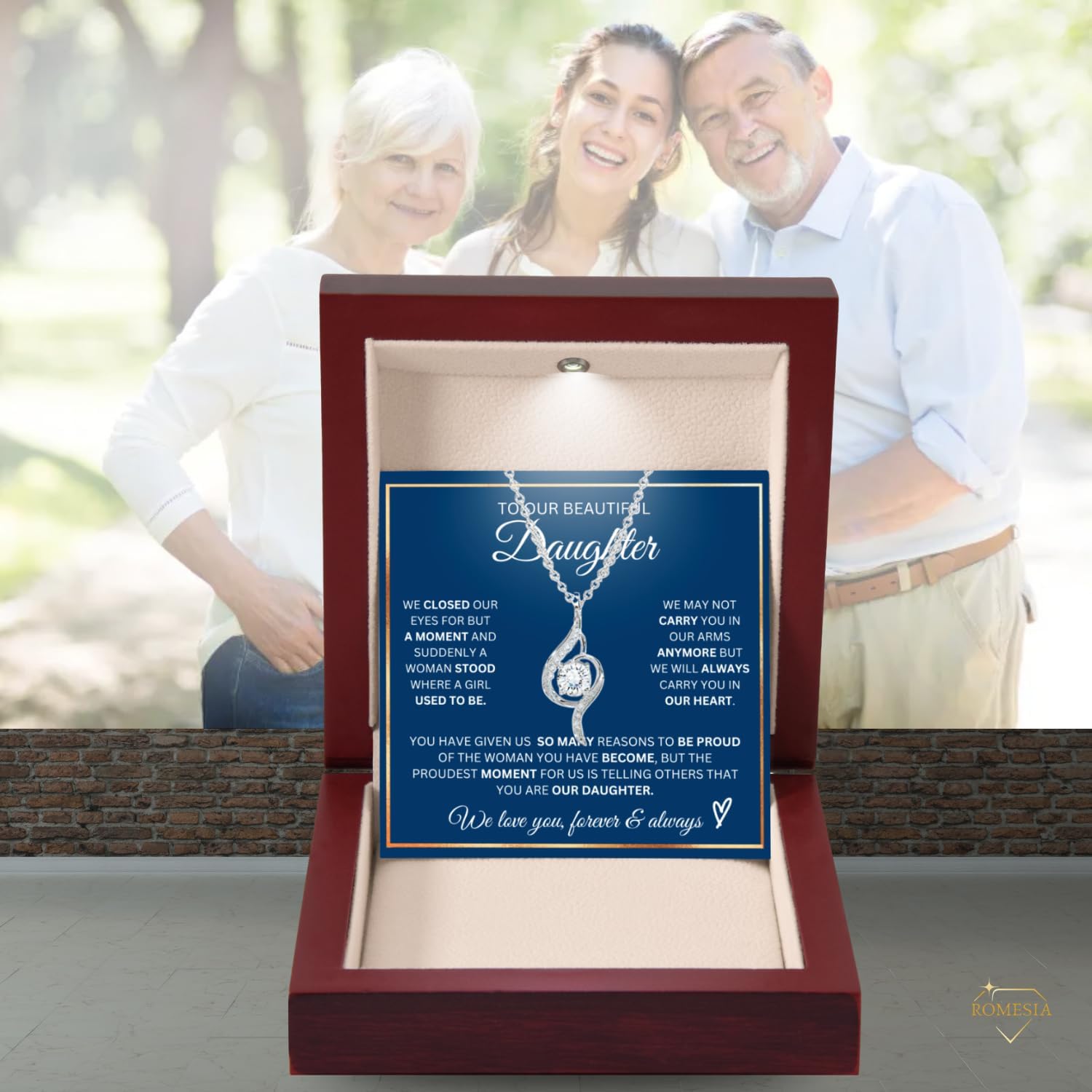 To My Daughter Necklace from Dad, Sterling Silver Daughter Gift - Image 4