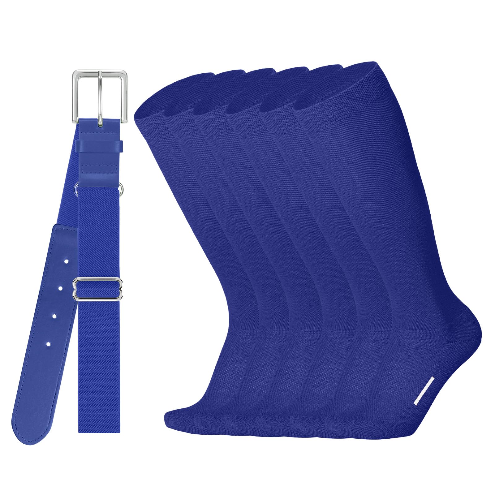 JASGOOD Baseball Softball Socks and Belt Combo Set 3 for Youth Adult Soccer Football Socks