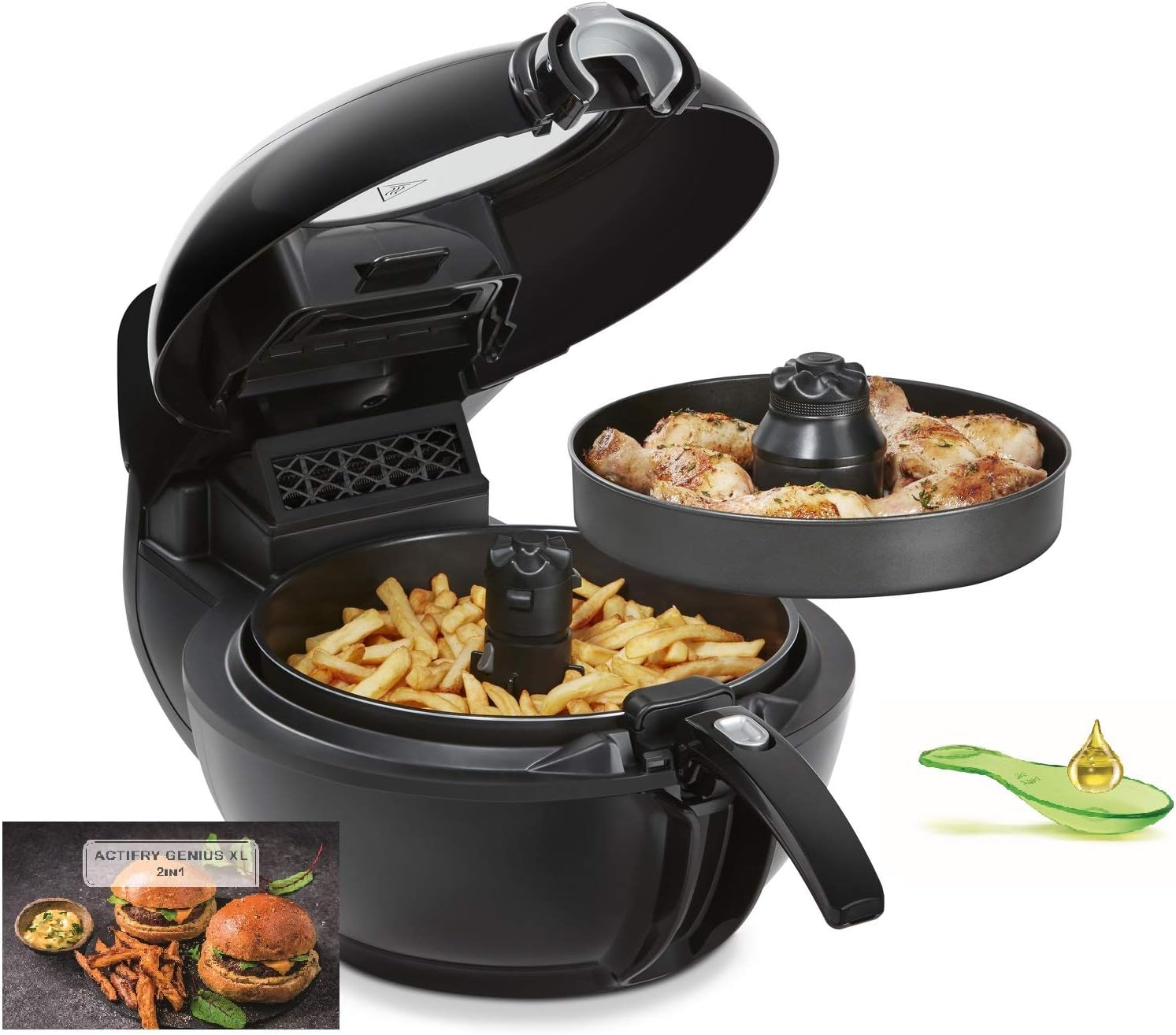Friteuse Sans Huile SENYA 4,5L Air Fryer My Air Cook - 1400W, 7 Programmes Automatiques, Noir
