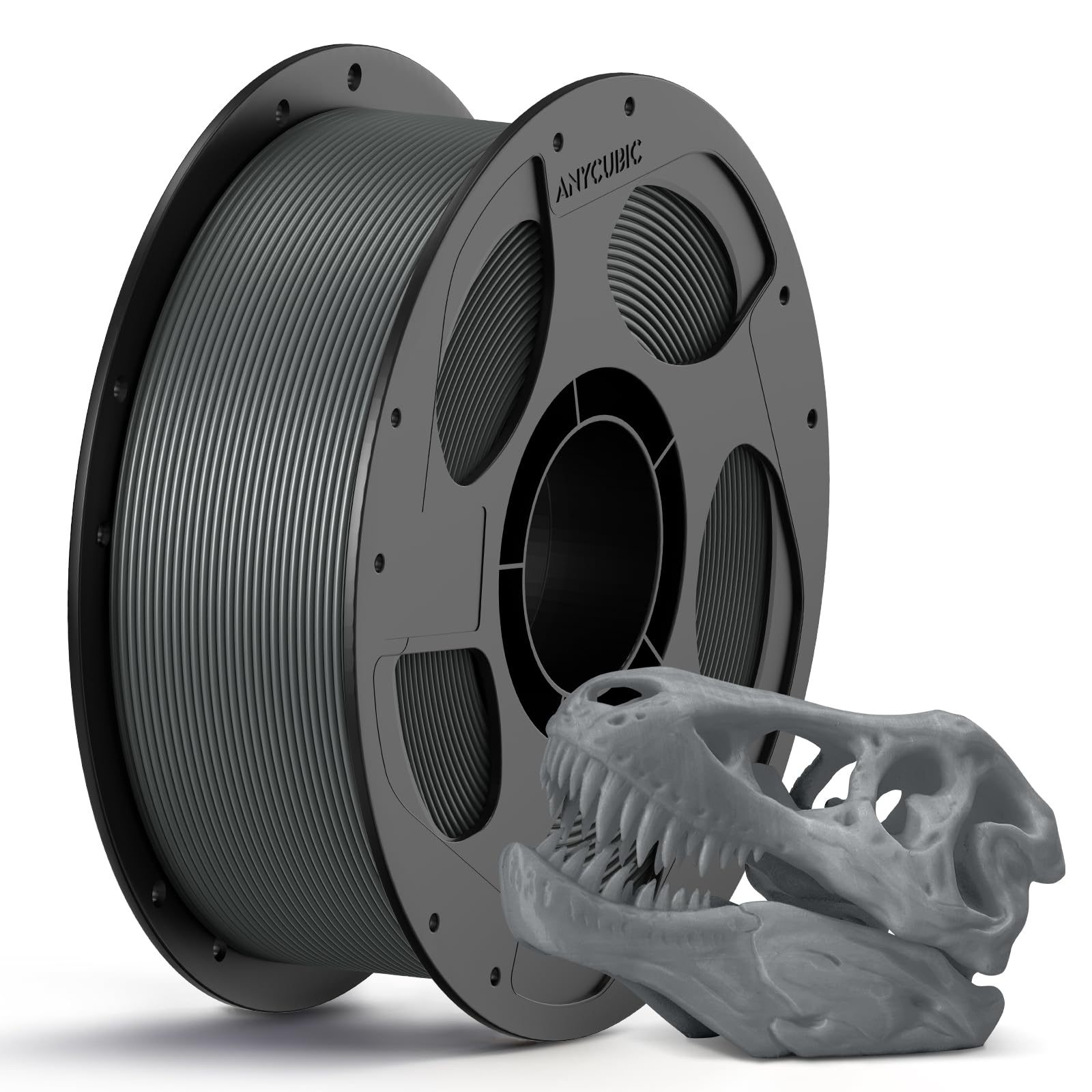 ANYCUBICPLA 3D Printer Filament, 3D Printing PLA Filament 1.75mm Dimensional Accuracy +/- 0.02mm, 1KG Spool (2.2 lbs), Texture Grey