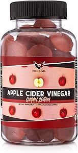 High Level Apple Cider Vinegar Gummies | 1000mg ACV Gummy Vitamin from The Mother | 1 Pack, 60 Count | Weight Loss Support, Detox & Cleanse, Immunity Boost | Natural Flavor, Best Tasting Alternative