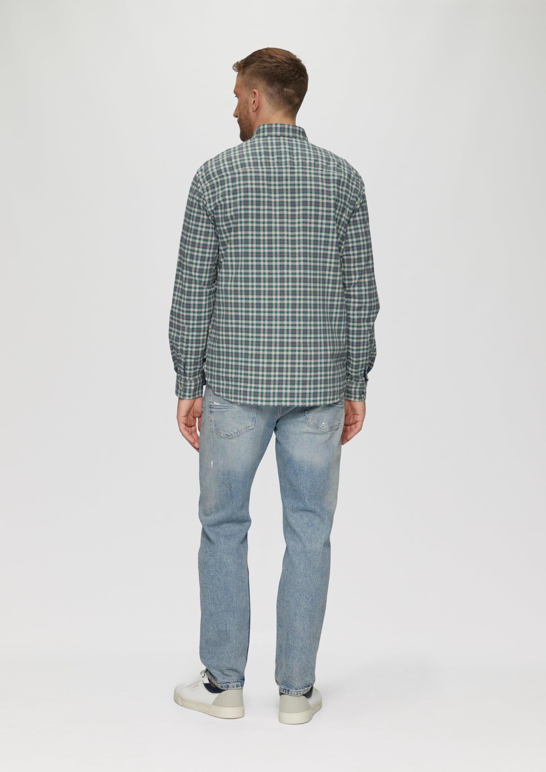 s.Oliver Regular Fit: Hemd aus Baumwollstretch mit Button-Down-Kragen