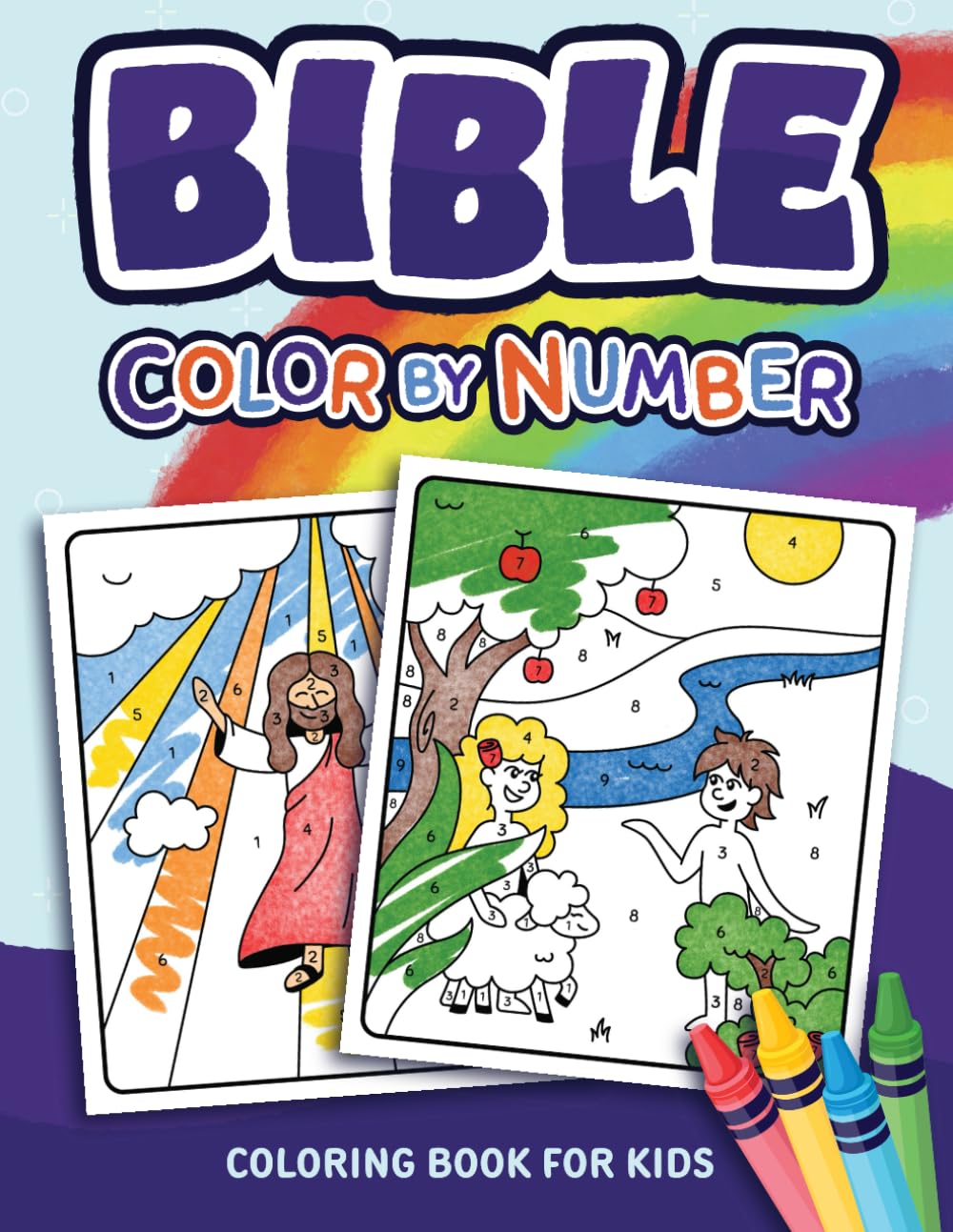 Bible Color by Number Coloring Book For Kids: A Fun & Easy Way To Learn ...