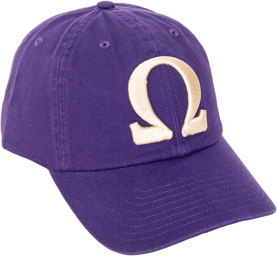 Desert Cactus Omega Psi Phi Baseball Hat OPP Omega Man Brimmed Embroidered Hats Cap Adjustable Cloth Strap Adult (Style D) Purple