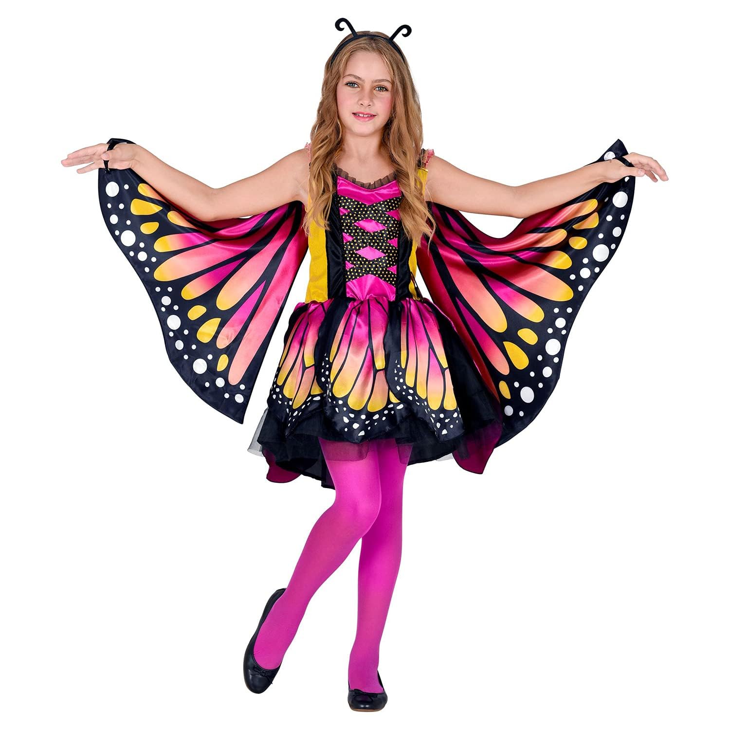 W WIDMANN MILANO Party Fashion - Kids Butterfly Costume, Tutu Dress, Wings, Animal Costume, Costumes