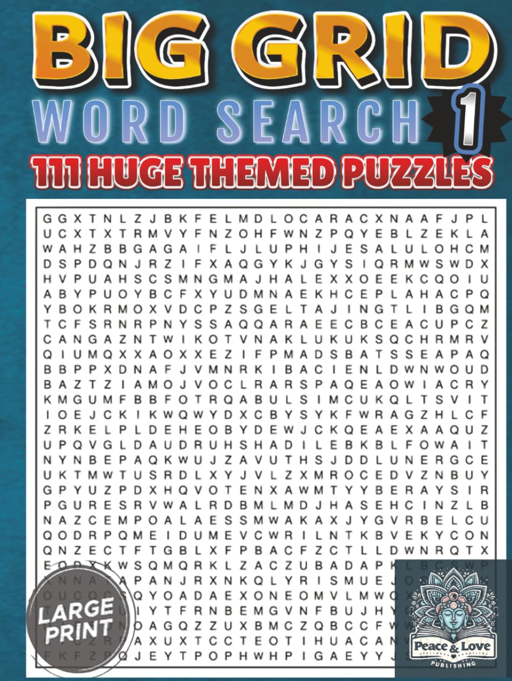 BIG GRID Wordsearch - Massive 30 x 30 Grid: 111 Themed Wordsearch Puzzles