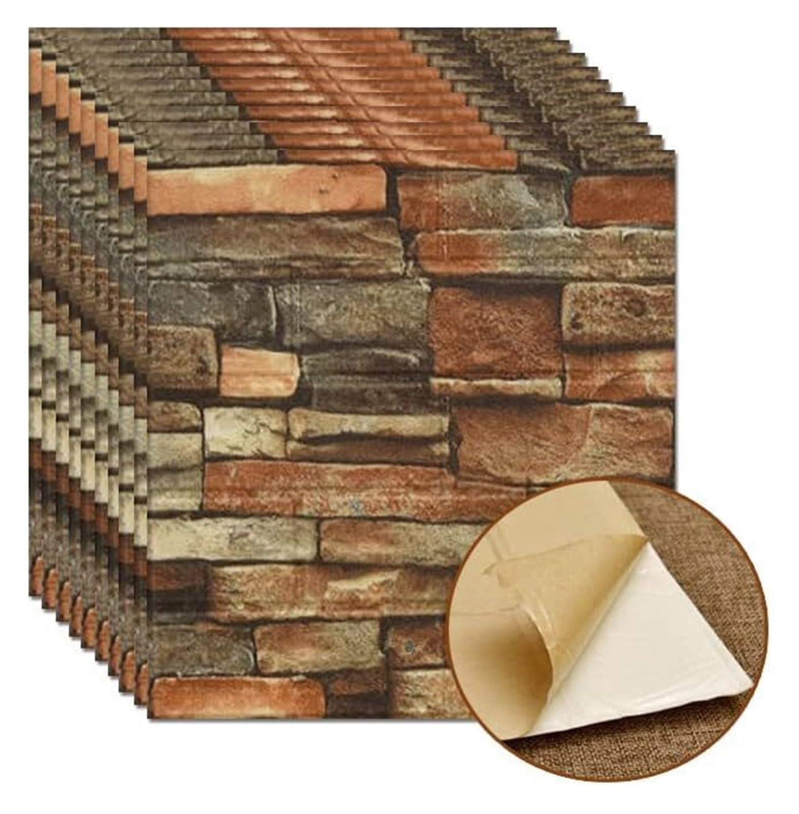 Panele ścienne z PVC, 3D Retro wzór cegły samoprzylepne naklejki ścienne naklejka sufitowa z PVC tapeta piankowa