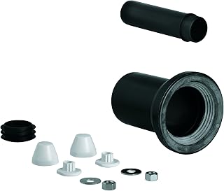 GROHE 37311K00 Wall Carrier Toilet Inlet and Outlet Connecting Set, Black
