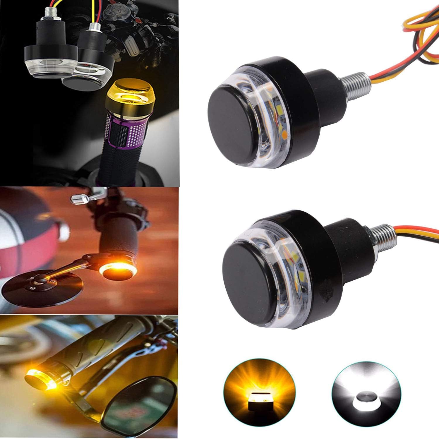 R REIFENG 2pcs Motorcycle Turn Signals Bulb Indicators