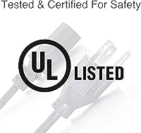 Vista 4 de C2G 10FT Replacement AC Power Cord Shielded - Power Cable for Electronics, TV, Computer, Printer, Radio, Monitor, Samsung, Dell, Vizio, LG, Asus