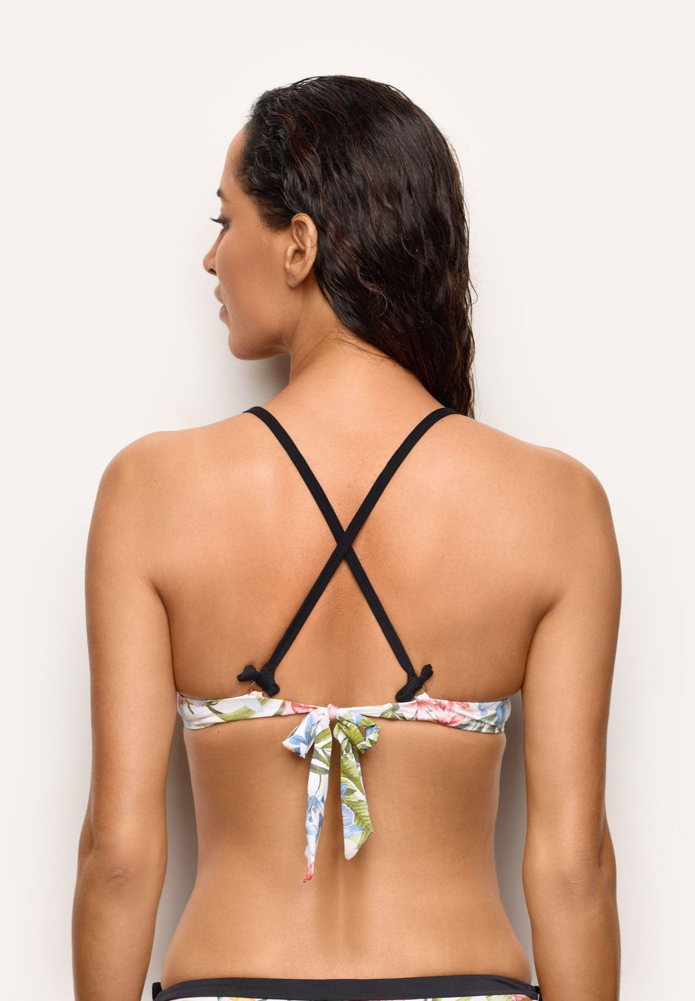 YAMAMAY - Bikini Parte Alta, Push-up con Ferretto, Donna, Tahiti, Multicolore, Stampa Floreale