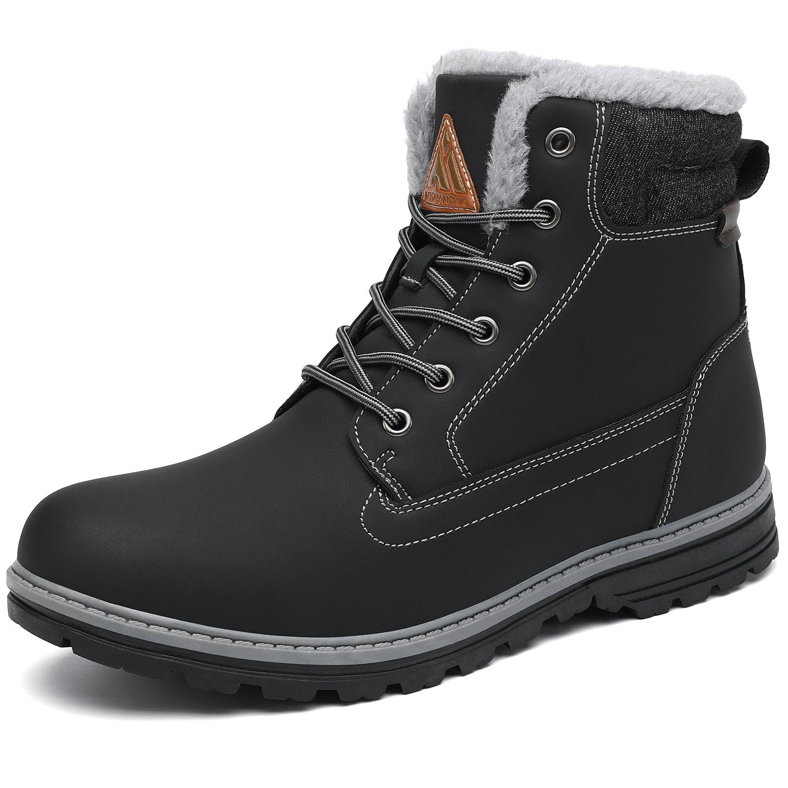 Mishansha Scarpe Uomo Stivaletti da Trekking Eleganti Scarpe da Ginnastica Stivali da Escursionismo Invernali Impermeabile Outdoor