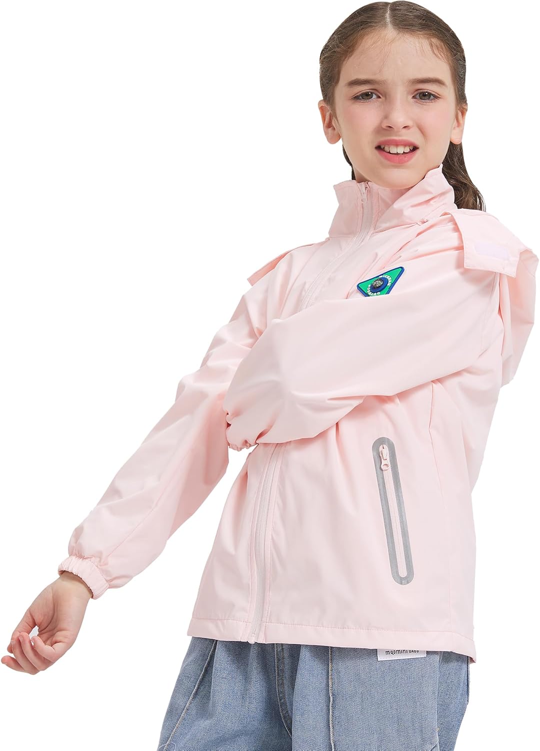 WICKHAM Boys Girls Waterproof Rain Jacket Detachable Hood Lightweight Raincoats for Kids Windbreaker Coat - Image 6
