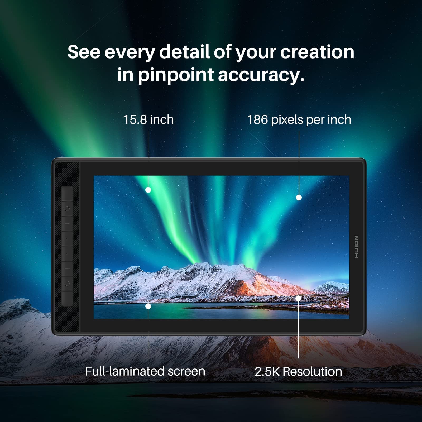 Amazon.com: HUION Kamvas Pro 16 2.5K Graphics Drawing Tablet with 
