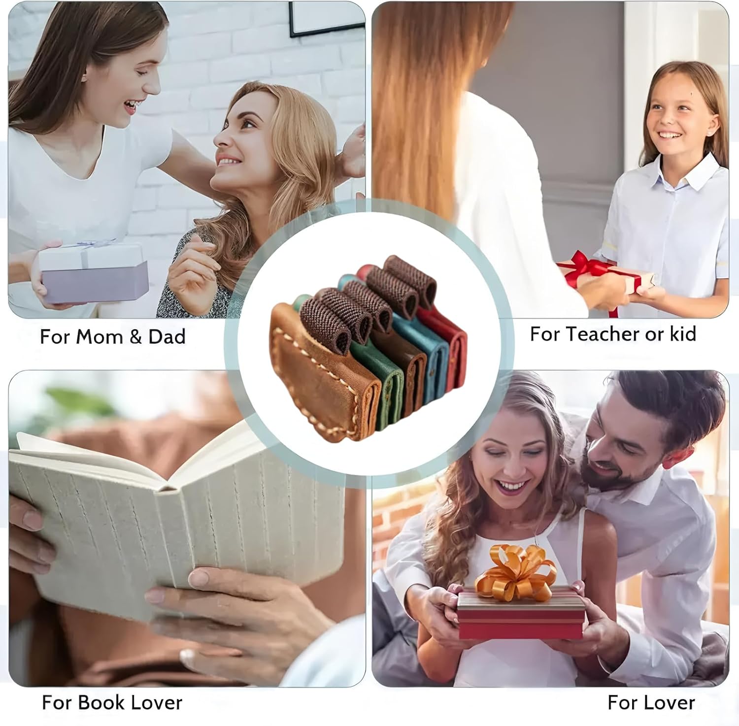 Custom Bookmark with Pen Holder, 26 Letters Name Initial Personalized Magnetic Leather Bookmark, Leather Book Mark for Men Women, Gifts for Book Lovers, Readers, Travelers (Red, A) - Image 7