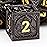 Haxtec Metal DND Dice Set Black Gold Metal D&D Dice with Fire-Breathing Dragon Elements & Leather Dice Bag Polyhedral Dice Compatible with Dungeons and Dragons TTRPG Gifts
