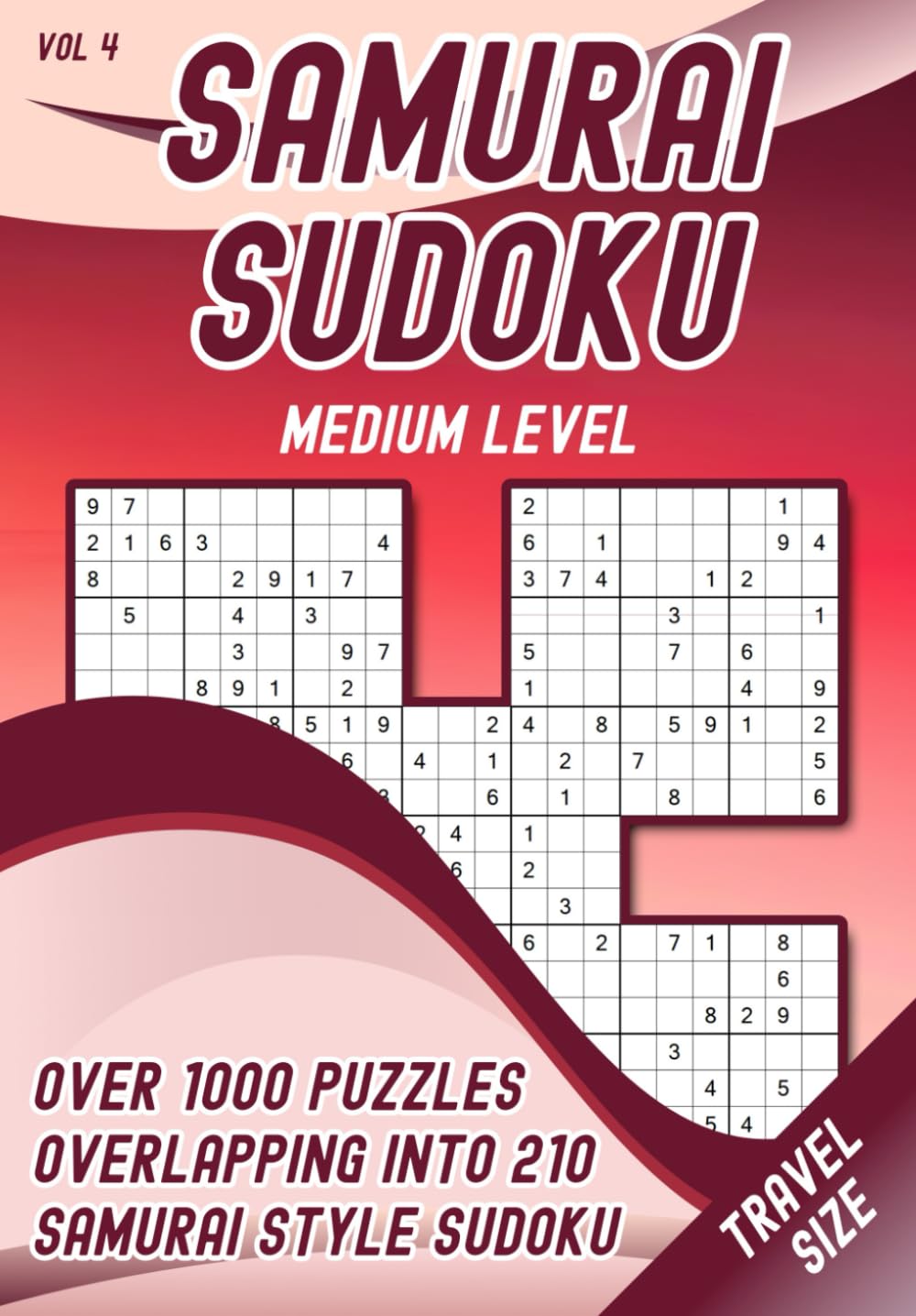 Samurai Sudoku: 210 Medium Mind Bending Brainteaser Puzzles for Adults, Seniors & Clever Kids