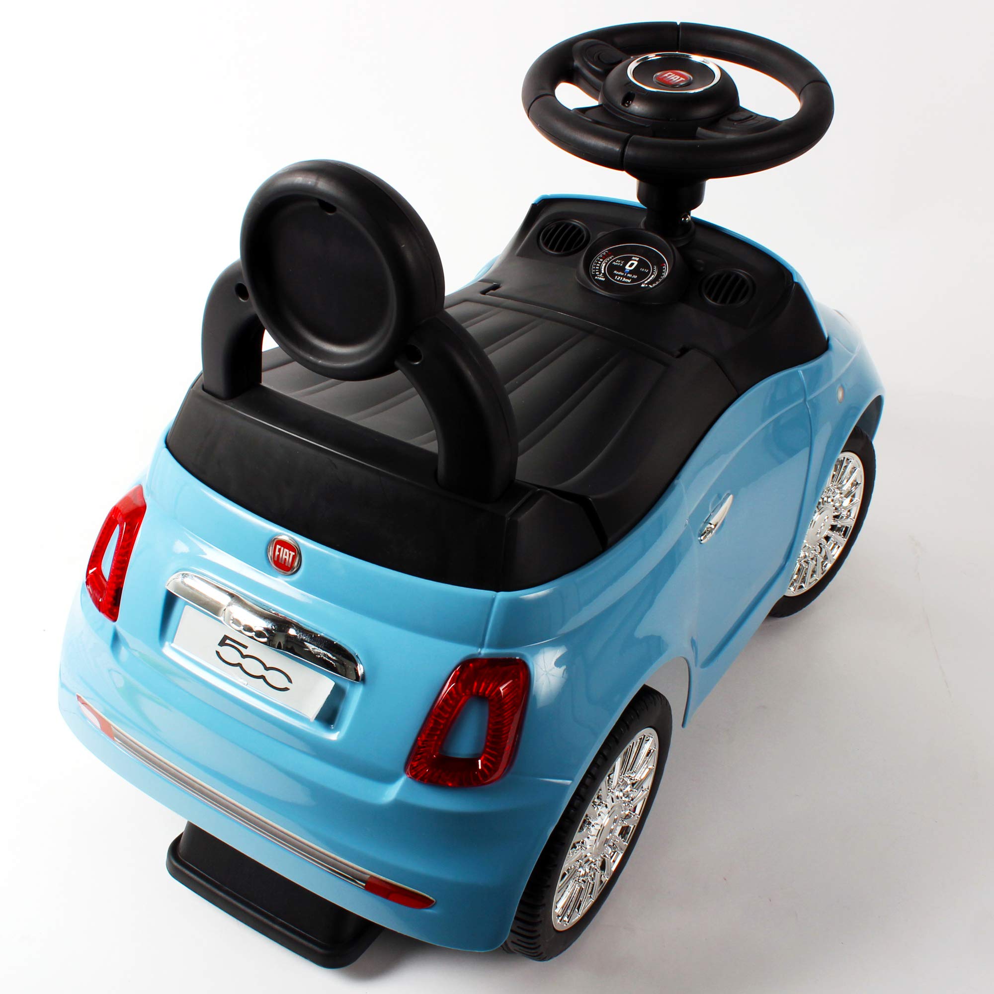 TURBO CHALLENGE - Trotteur Fiat 500-119095 - Bleu - Plastique - Poids Max 25 Kg - À Partir de 12 Mois