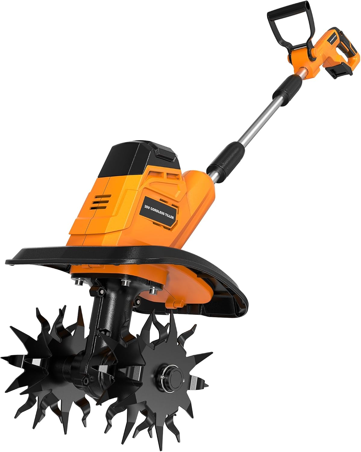 Cordless Tiller Cultivator (No Battery) Compatible with Dewalt 20V Max Battery, 9In Tilling Width & 6.3In Depth Tiller for Gardening, Loose Soil, Weeding, Trenchig