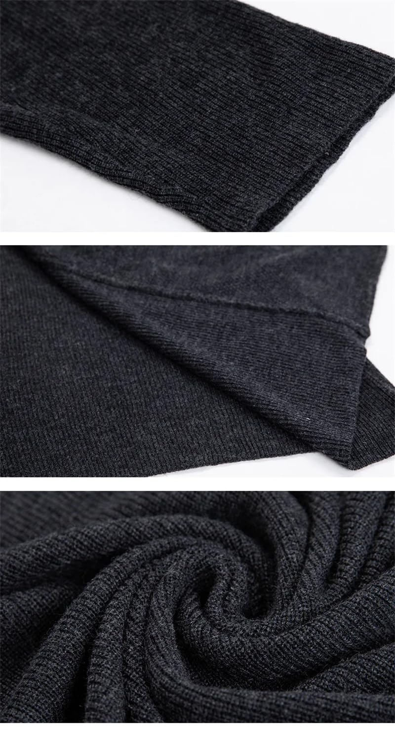 Dninmim Suéter para hombre, cárdigan grueso, ajustado, cálido, de invierno, casual, de punto