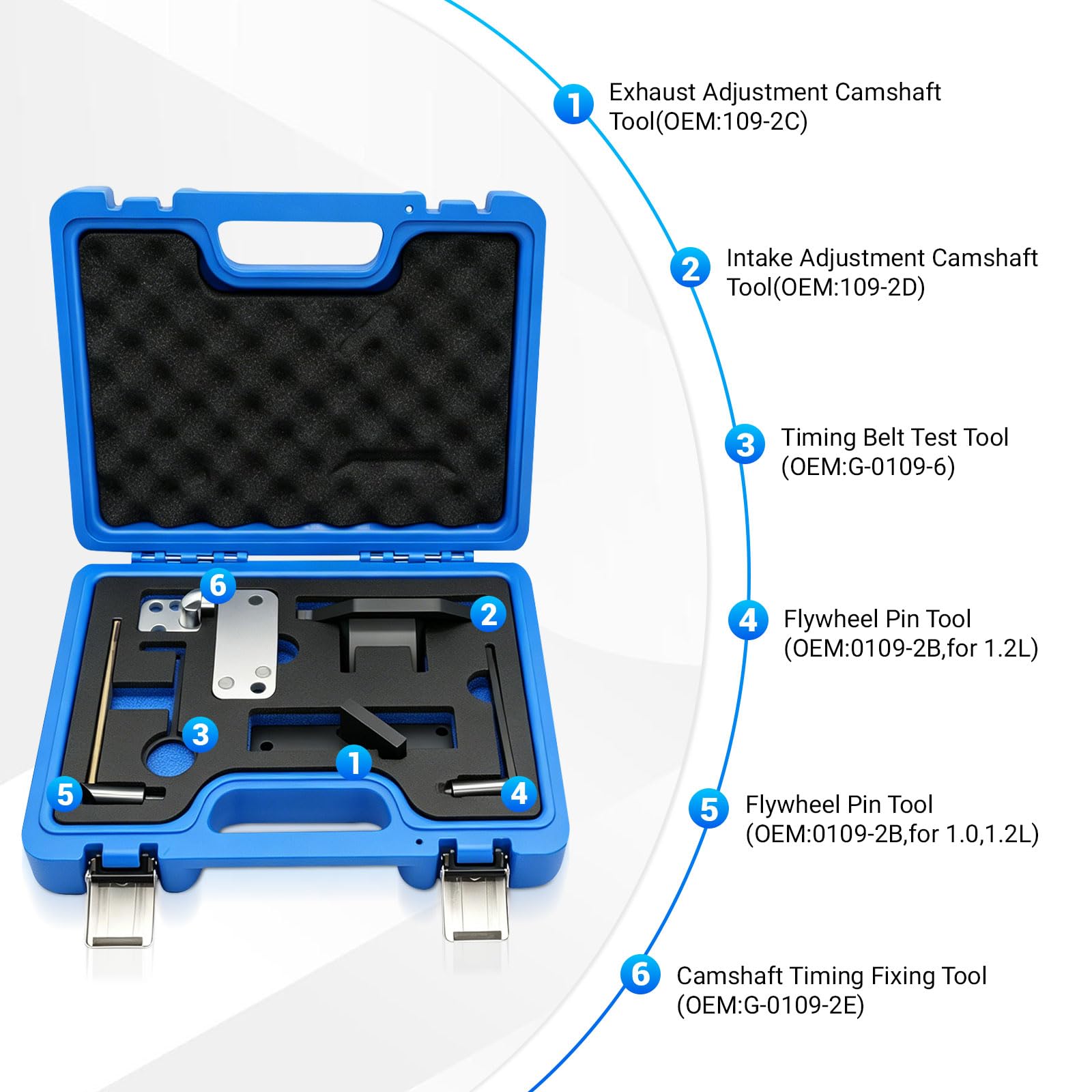 RUIZHI Kit 7 Pièces Outil de Calage de Distribution Moteur