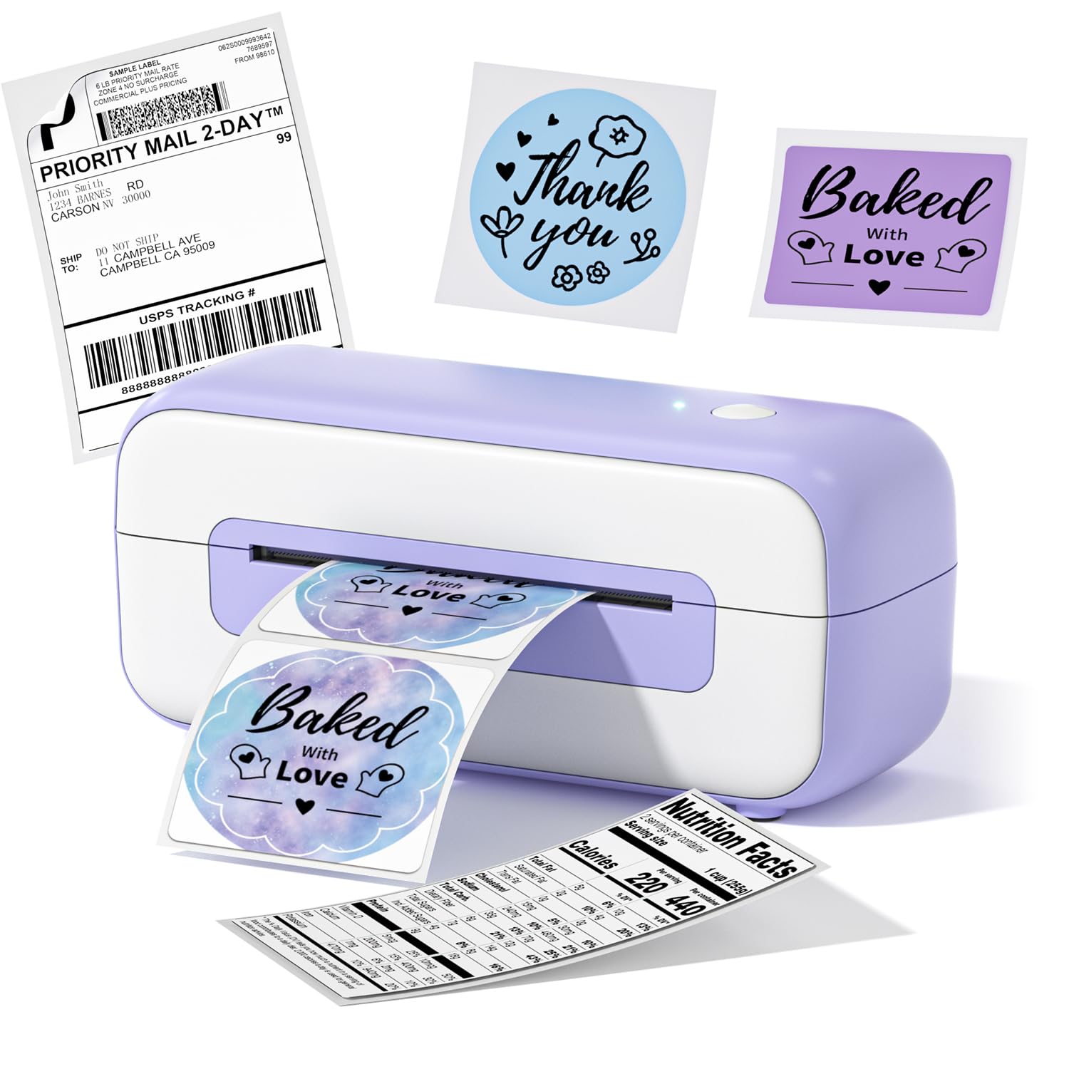 LabelCreateThermal Shipping Label Printer, 4x6 Thermal Printer for Small Business, Direct Thermal Printer, Compatible with Amazon Shopify Etsy Ebay FedEx USPS