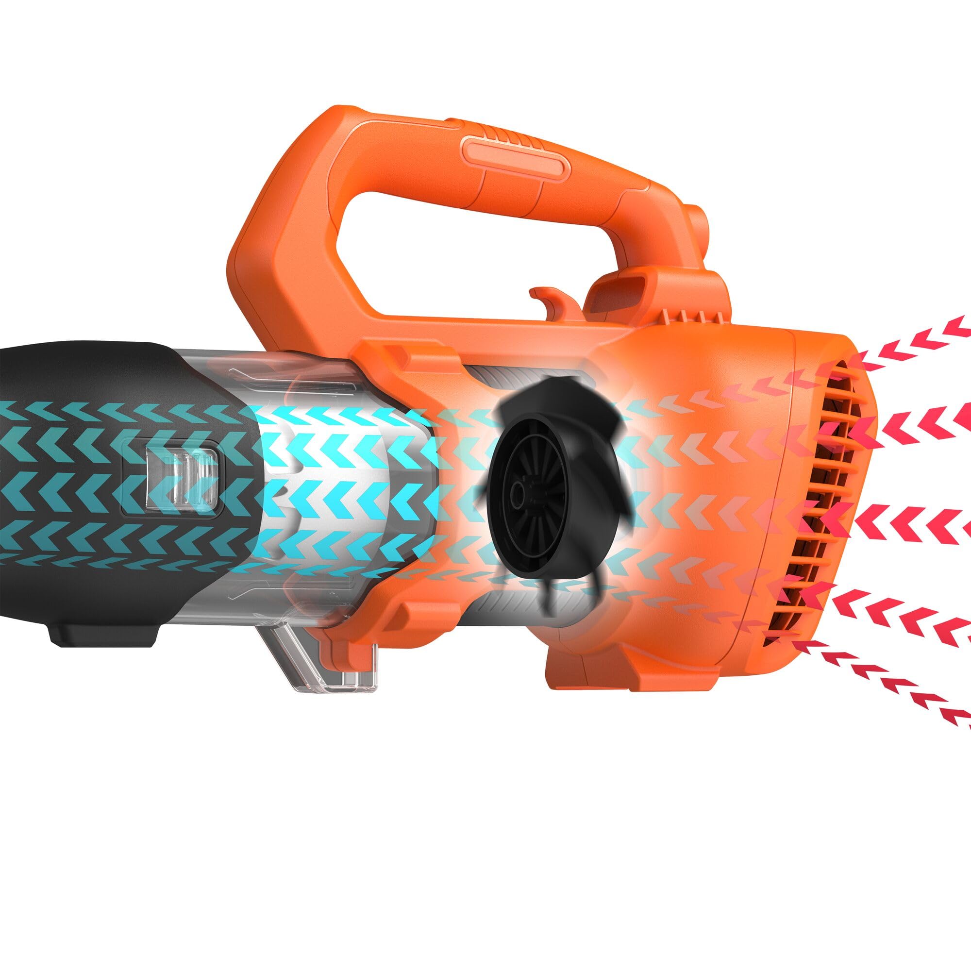 BLACK+DECKER Soplador de Hojas Axial 1.850W, Velocidad de Soplado 225 km/h, Volumen de Soplado 12.5 m³/min, Ventilador Axial Diseño Ligero y Compacto, BEBL185-QS