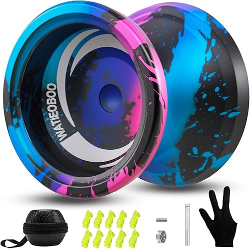 Miniatura 13 de WATIEOBOO Yoyo R8 Yoyo Responsivo para Principiantes, Yoyo Profesional No Responsivo para Adultos Pro Yoyos de Trucos de Metal con Kit de