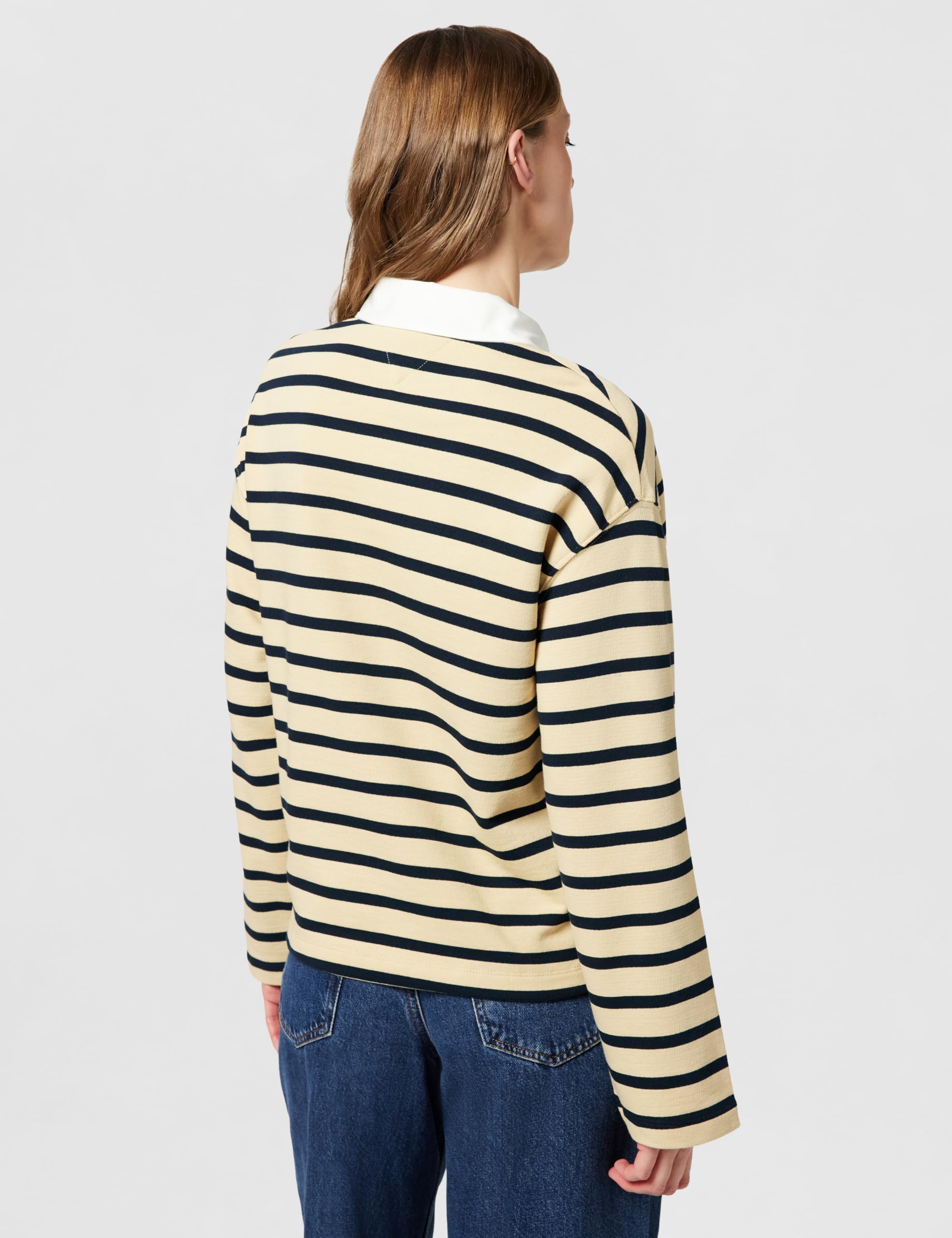 Tommy Hilfiger Jersey Mujer Gold Button Rugby Terry con Cuello francés