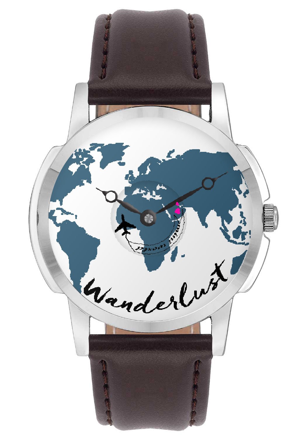 BIGOWL Airplane Wanderlust Design Leather Strap Casual Wrist Watch (B072XLG7L2) Amazon Price History, Amazon Price Tracker