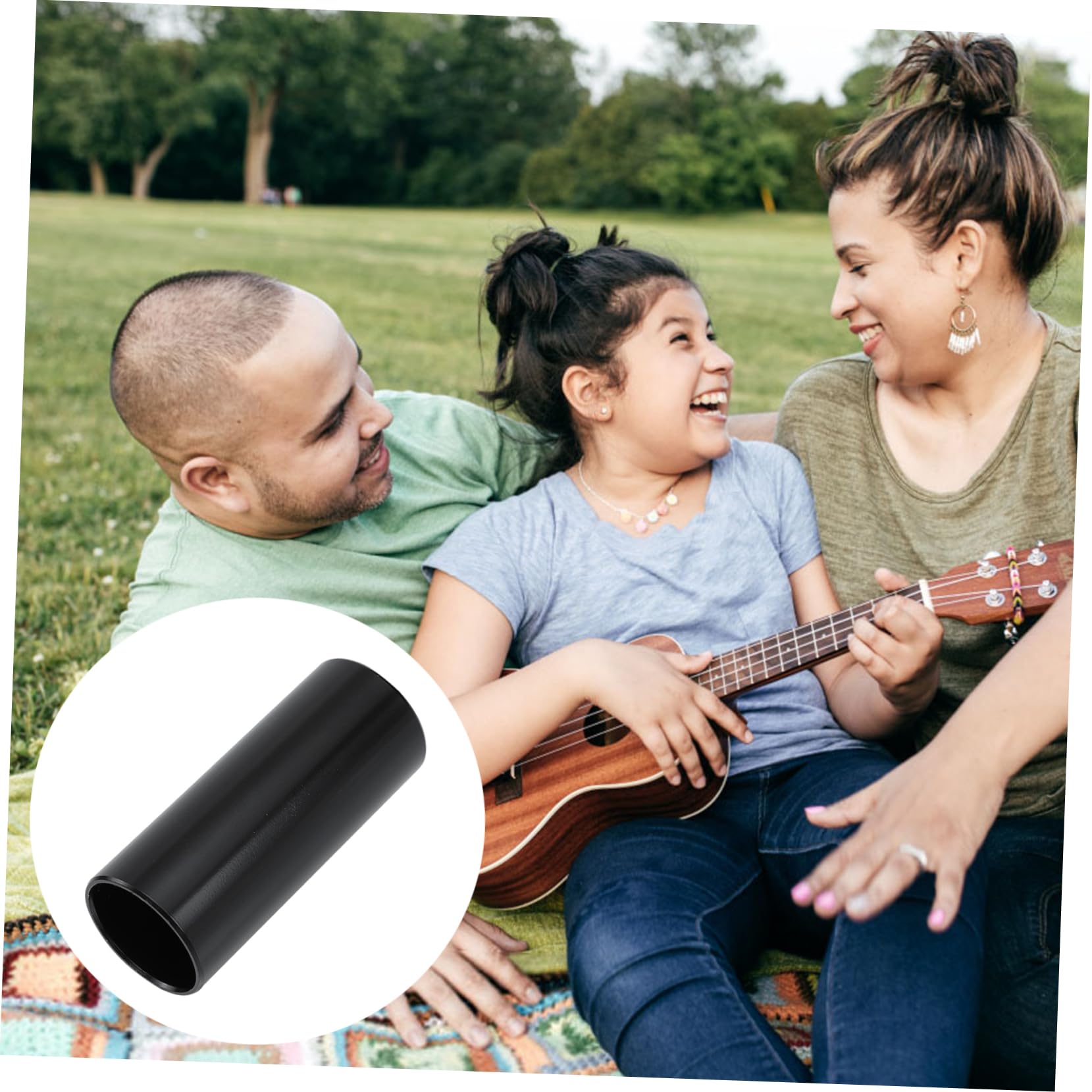 ifundom Sturdy Guitar Tone Bar Guitar for Electric Guitars Guitar Slide Stick for Safe and Practical Use Black 6cm