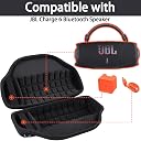 co2CREA Case for JBL Charge 6 Portable Bluetooth Speaker, Black gallery image