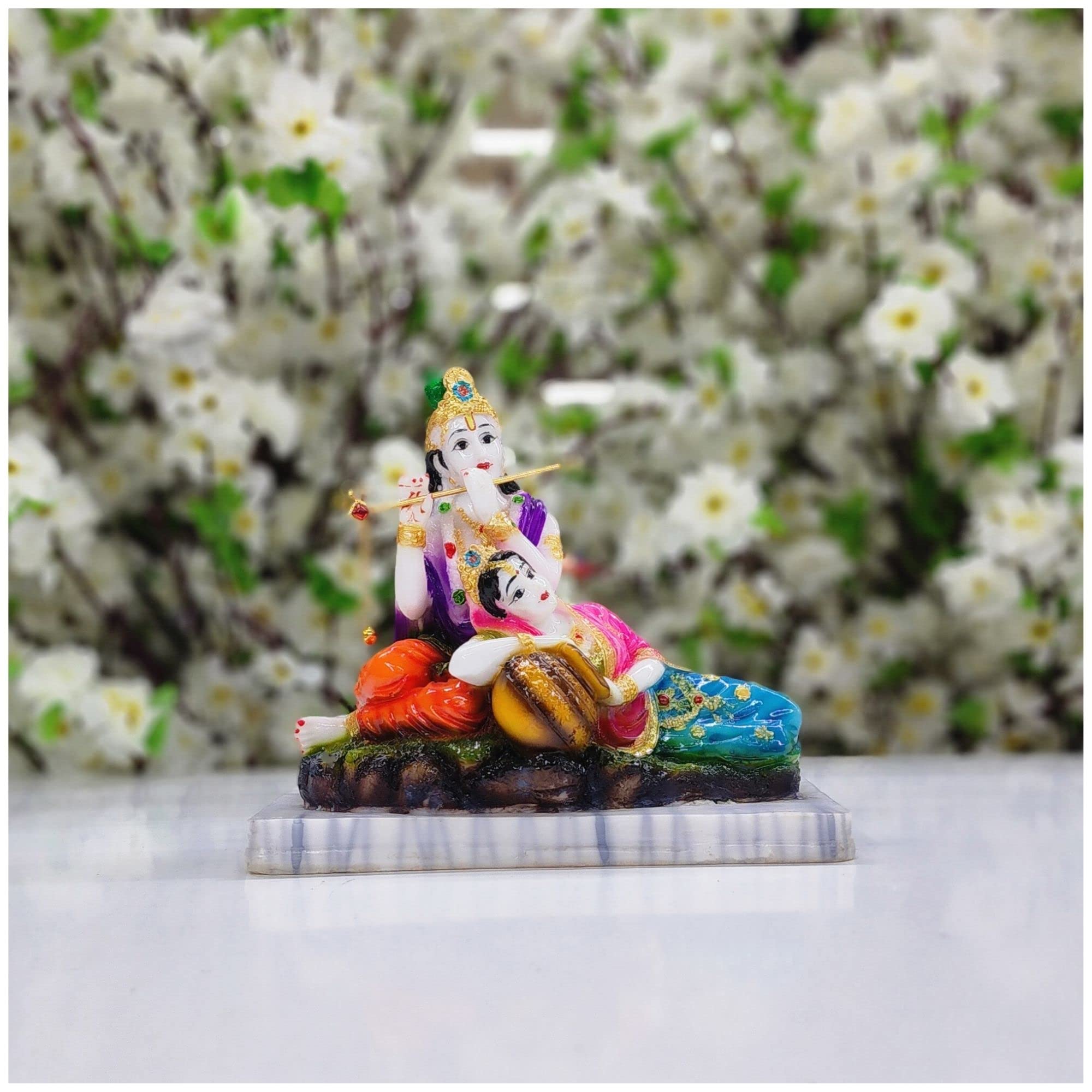 Buy AtoZ India Cart Radha Krishna Statue in Resin Radha Krishna Murti