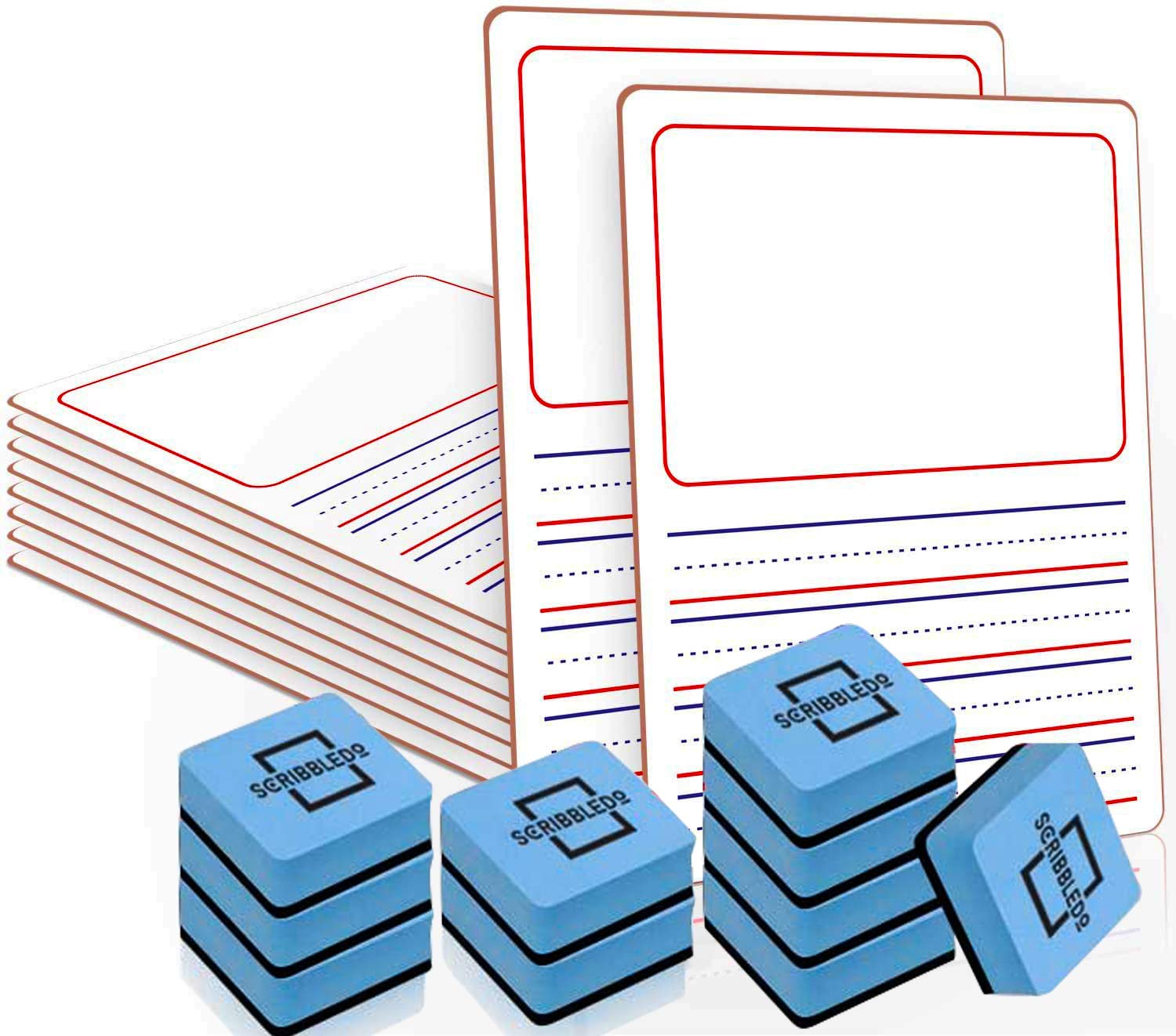 10 Pack Dry Erase Storyboard 9"X12" White Board for Kids with