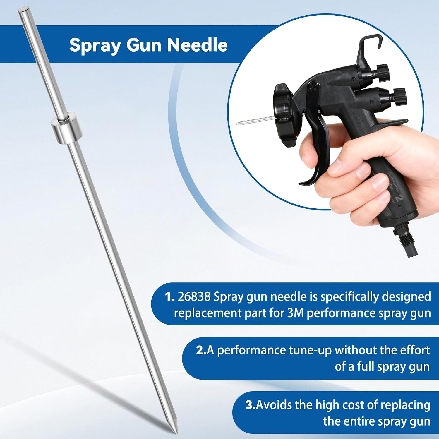 Eudaimonia 26838 Spray Gun Needle for 3M Performance Spray Gun