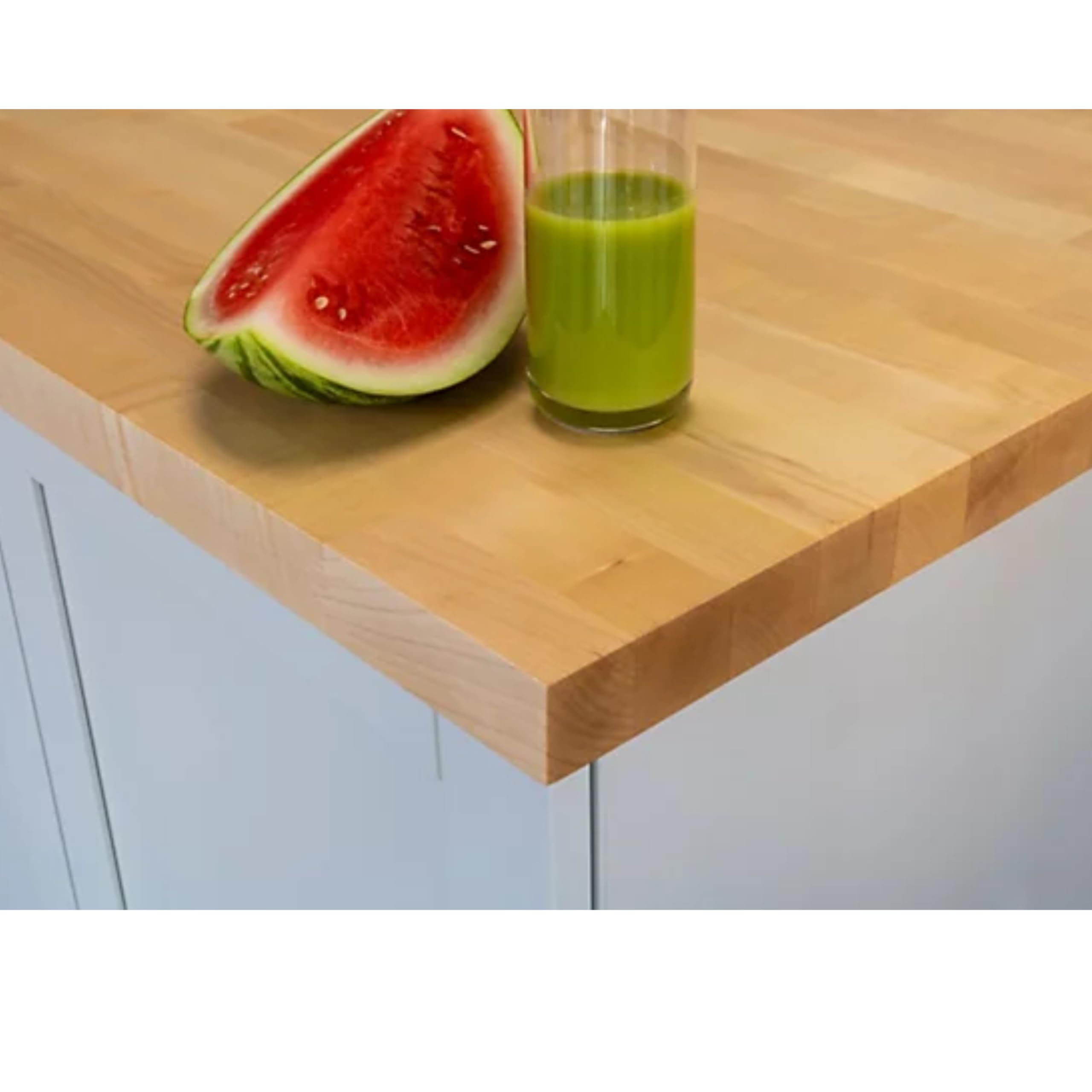 Top Worktops Solid Maple Worktop 4m x 620mm x 38mm – Premium Solid Wood Kitchen Countertop, Real Maple Timber Stave, Unfinished Square Edge, Heavy Duty Wooden Surface